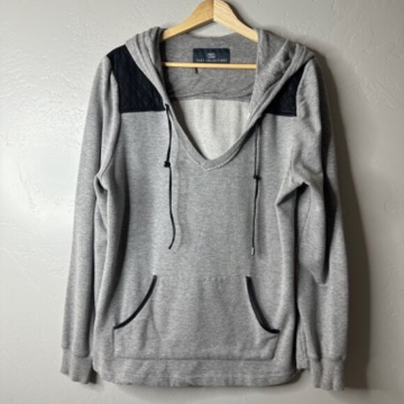 Tart Collections Gray Hooded Pullover Two-Tone Grey Long Hoodie LARGE - Picture 1 of 8